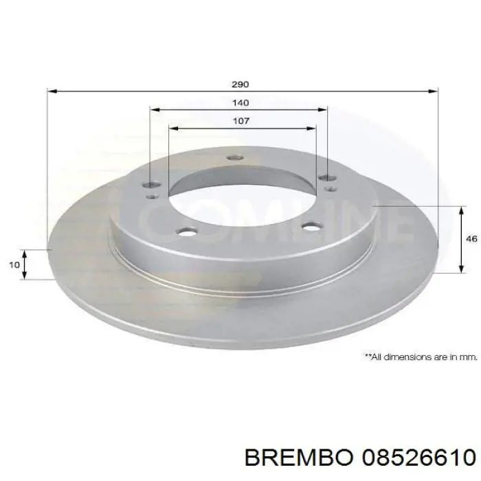 Купить 08526610 Brembo Ротор тормозной