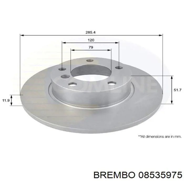 08535975 Brembo Диск тормозной передний