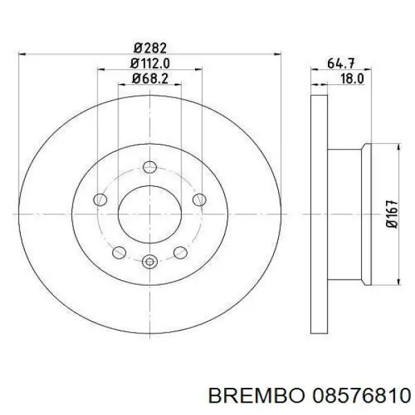 Купить 08576810 Brembo Ротор тормозной