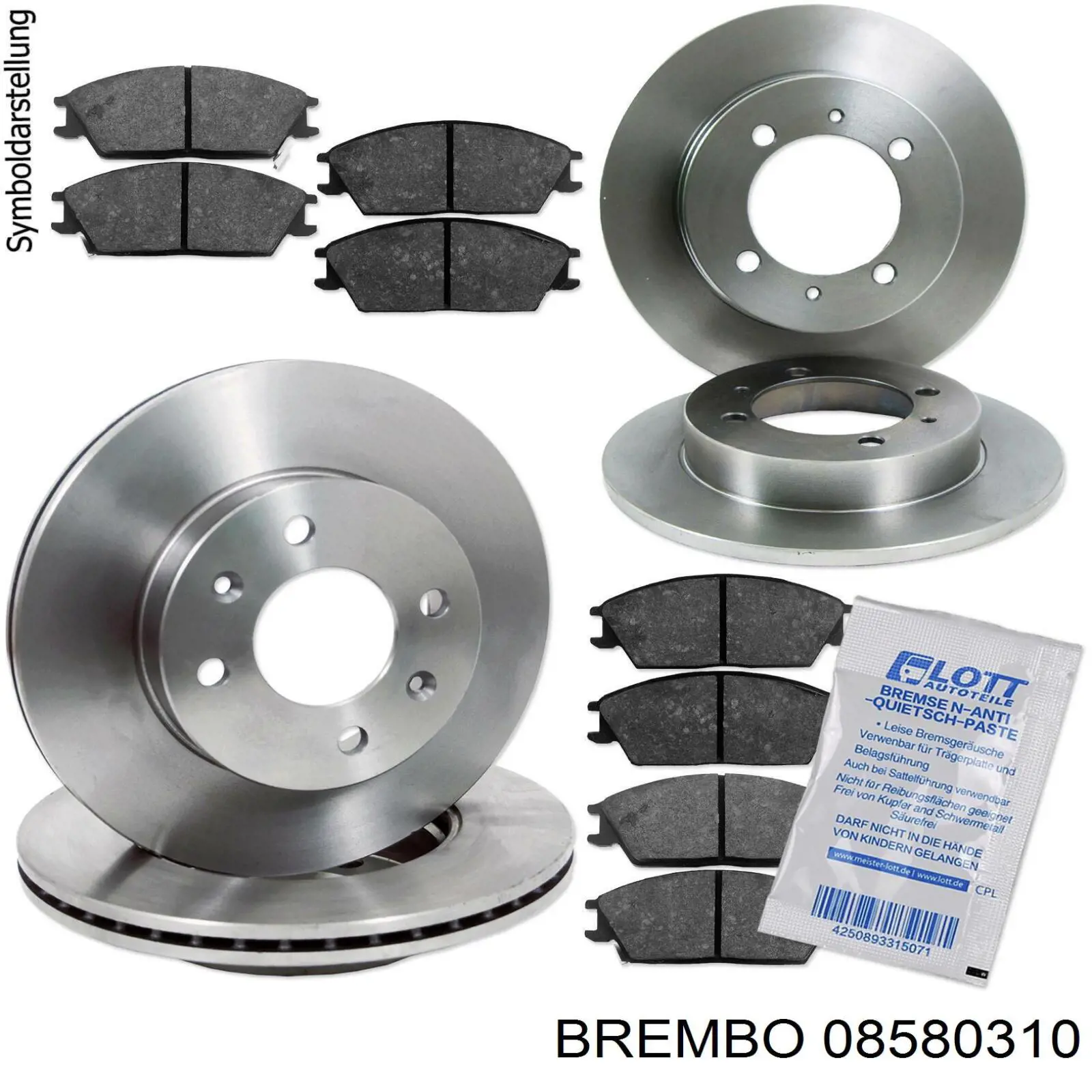 Задний тормозной диск Brembo 08580310 цена, от 28.22 USD