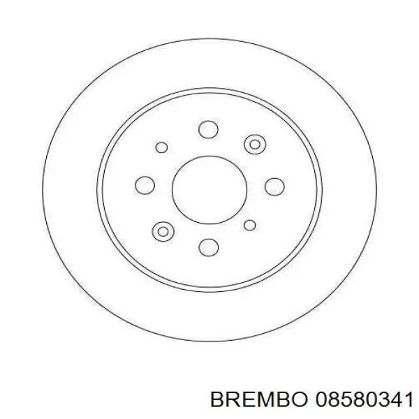 Купить 08580341 Brembo Диск тормозной задний
