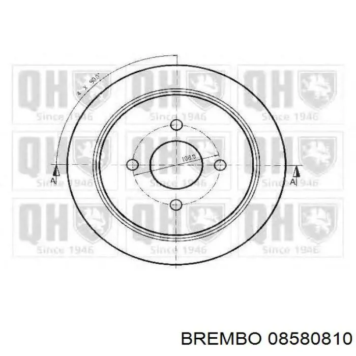 Тормозные диски 08580810 Brembo