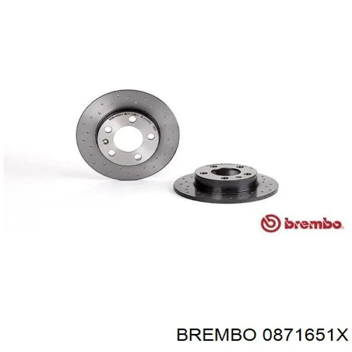 Купить 0871651X Brembo Диск тормозной задний