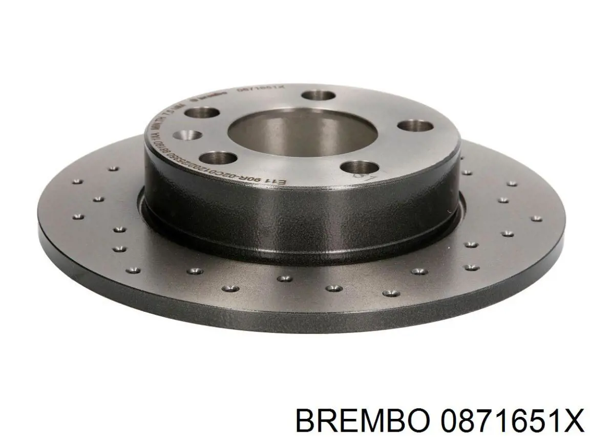 Задний тормозной диск Brembo 0871651X цена, от 40.82 USD
