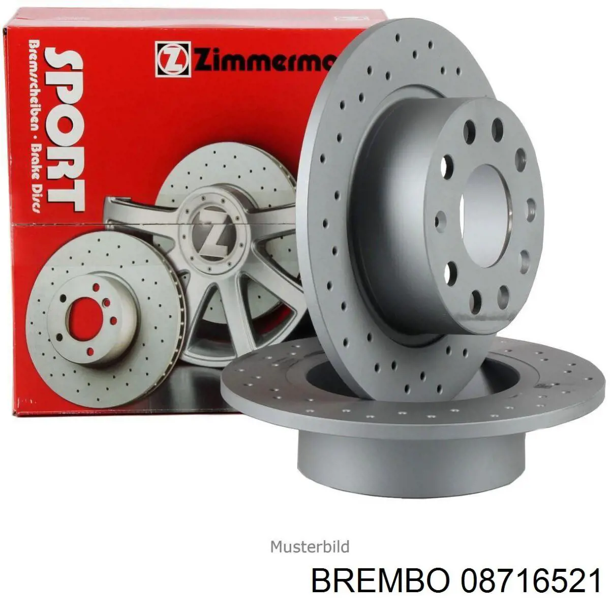 Купить 08716521 Brembo Диск тормозной задний