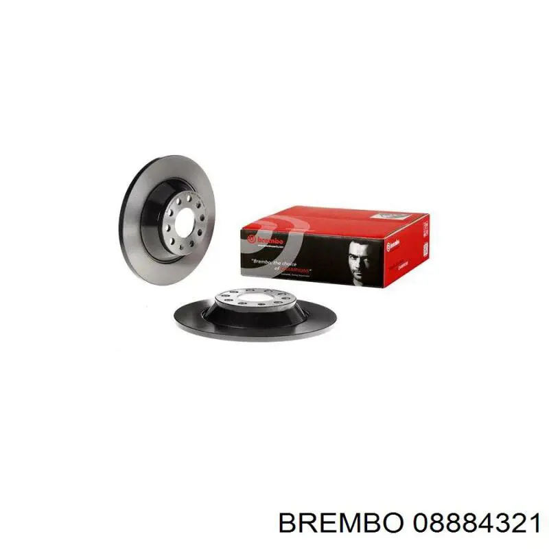 Задний тормозной диск Brembo 08884321 цена, от 48.93 USD