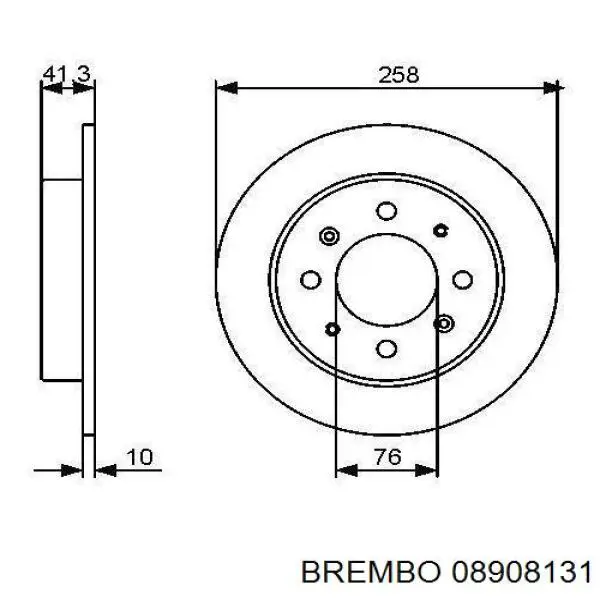Задний тормозной диск Brembo 08908131 цена, от 51.84 USD