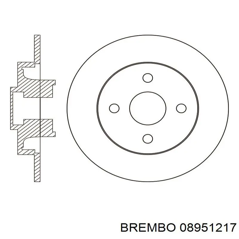 Диск гальмівний задній 08951217 Brembo