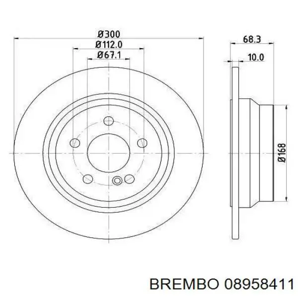 08.9584.11 Brembo диск тормозной задний
