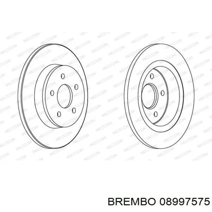 Купить 08997575 Brembo Диск тормозной задний