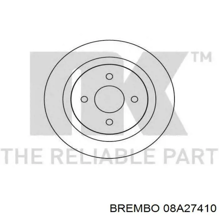 Купить 08A27410 Brembo Диск тормозной задний