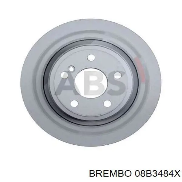 Disco de freno trasero 08B3484X Brembo
