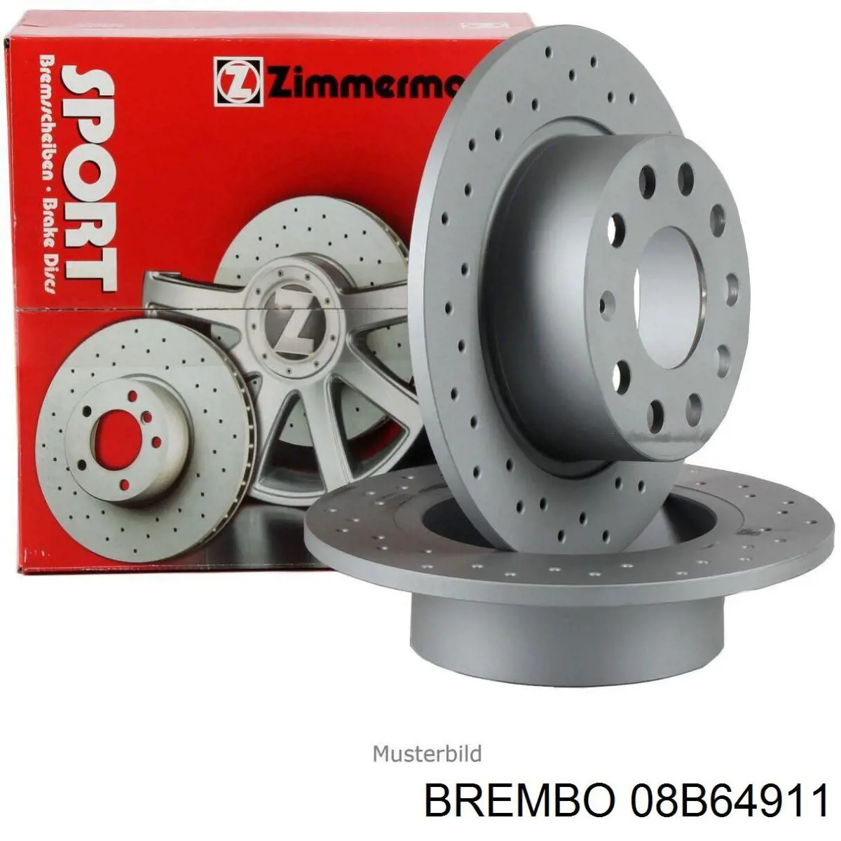 Купить 08B64911 Brembo Диск тормозной задний