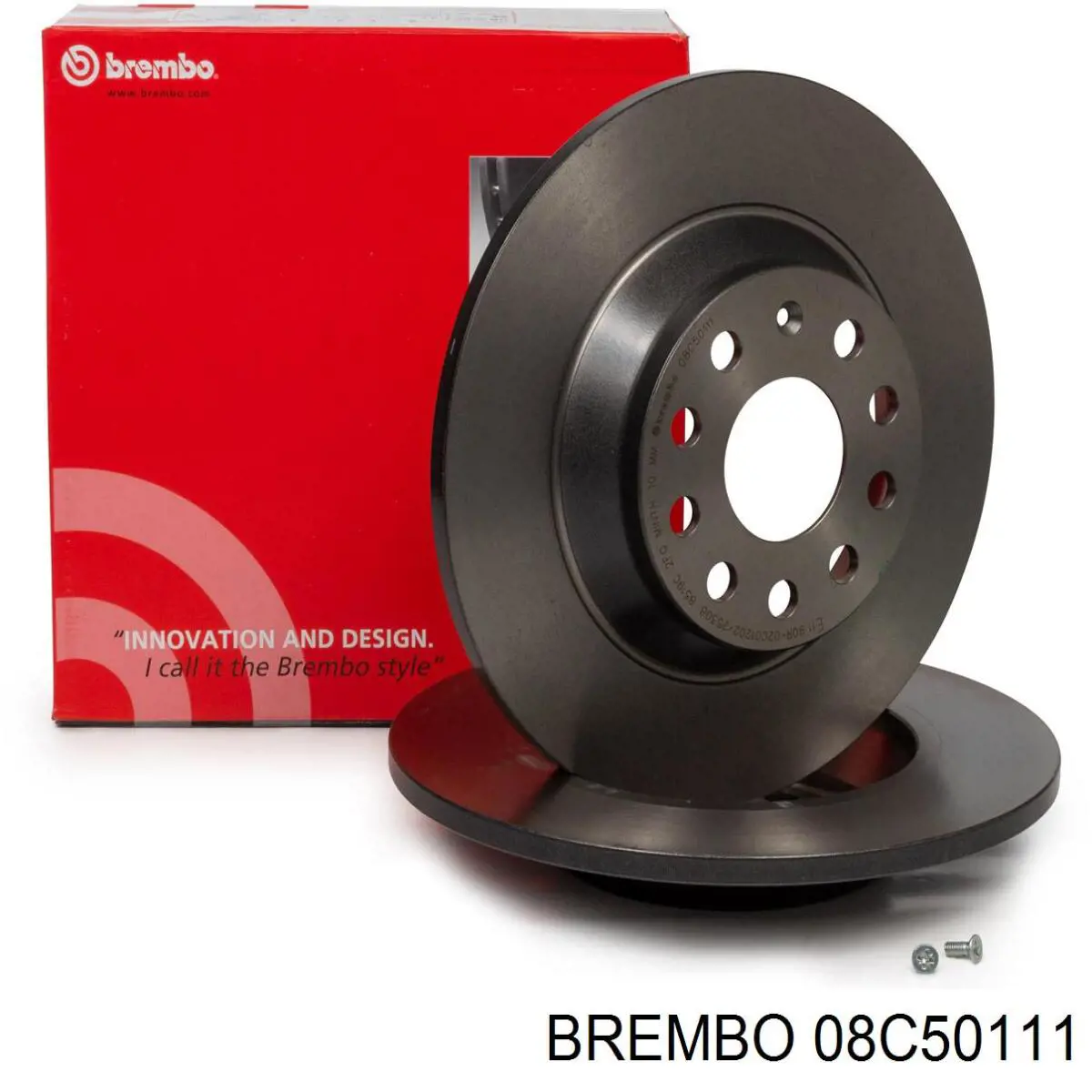 Disco de freno trasero 08C50111 Brembo