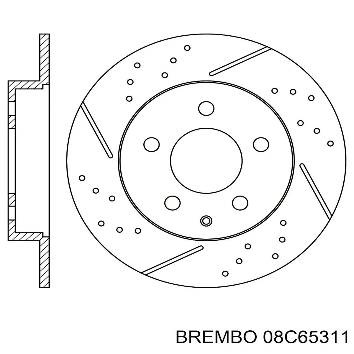 Купить 08C65311 Brembo Диск тормозной задний
