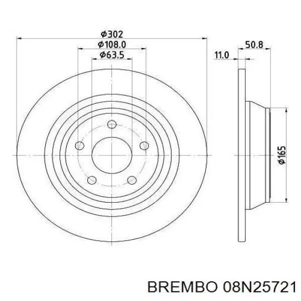 Тормозные диски 08N25721 Brembo