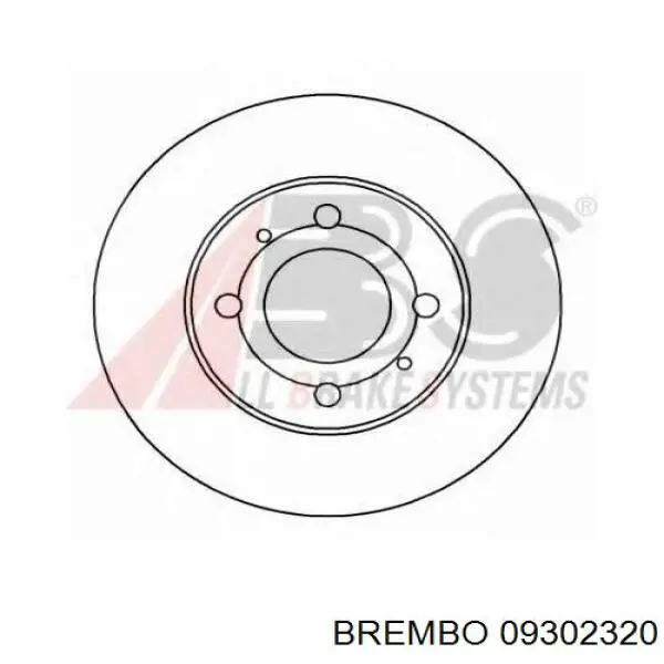 Передние тормозные диски 09302320 Brembo