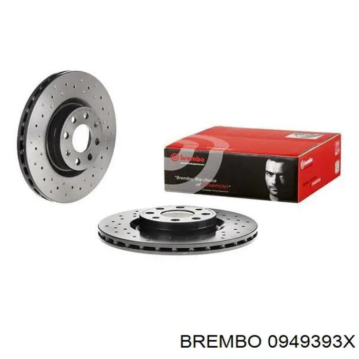 0949393X Brembo диск тормозной передний