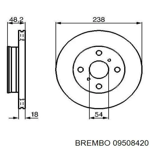 Купить 09508420 Brembo Ротор тормозной