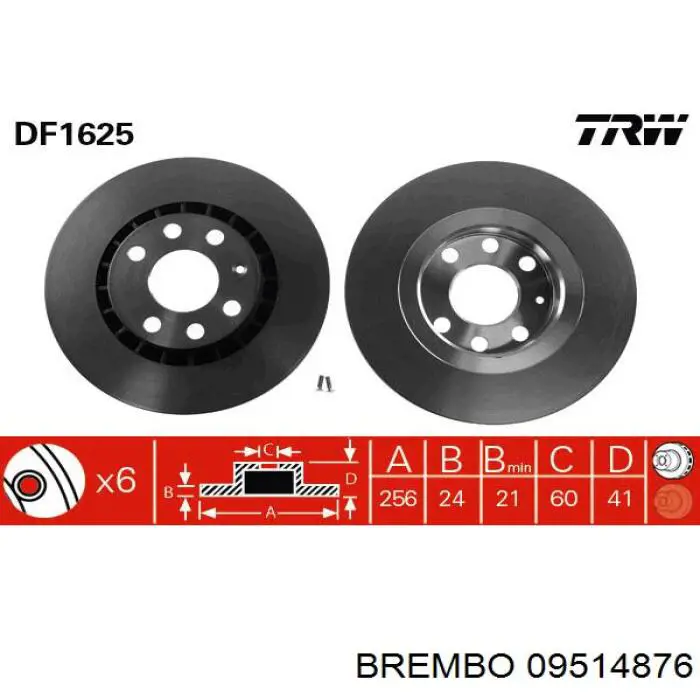 Купить 09514876 Brembo Ротор тормозной