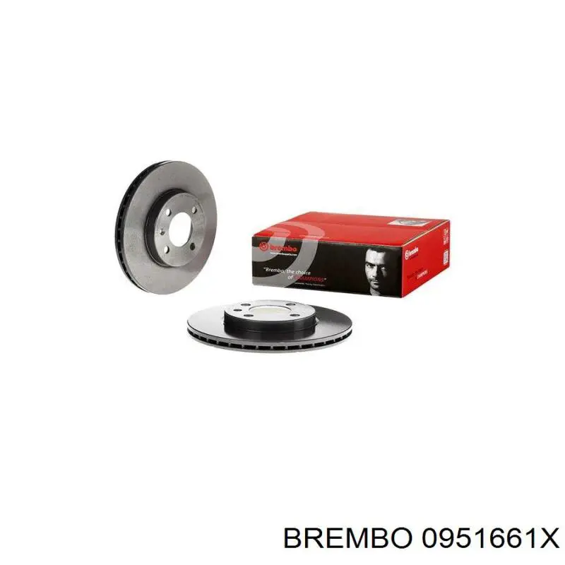 Передние тормозные диски 0951661X Brembo