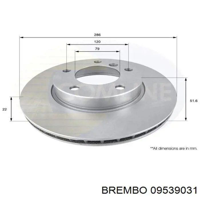 Купить 09539031 Brembo Ротор тормозной
