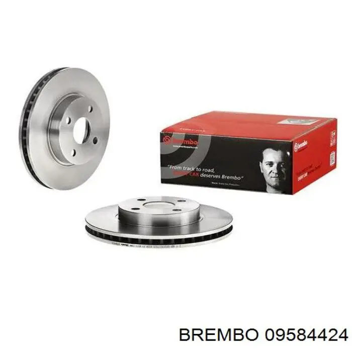 Freno de disco delantero 09584424 Brembo