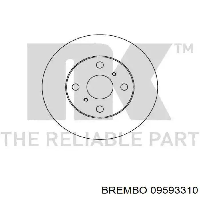 09593310 Brembo Диск тормозной передний