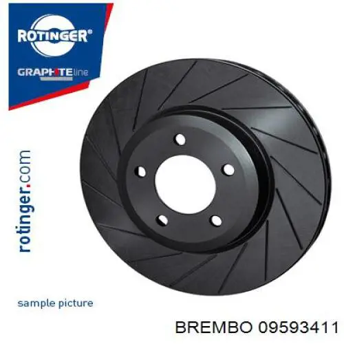 09593411 Brembo Диск тормозной передний