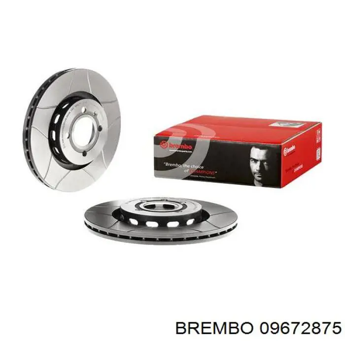 Передние тормозные диски 09672875 Brembo