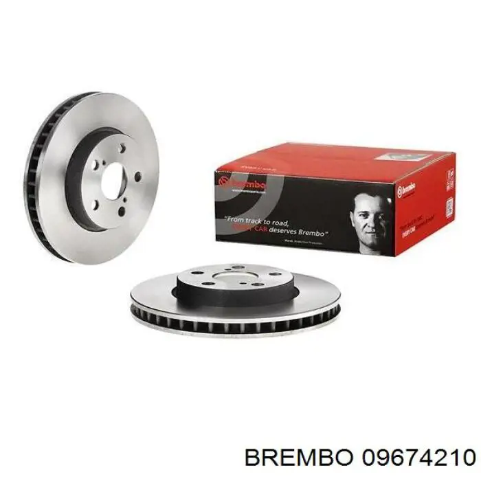 Передние тормозные диски 09674210 Brembo