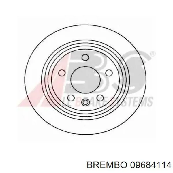 Задний дисковый тормоз Brembo 09684114
