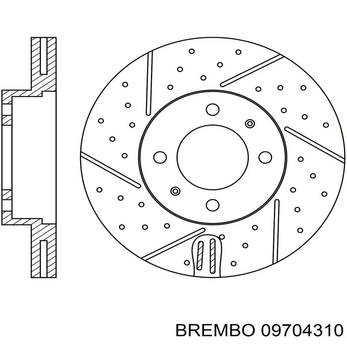 Купить 09704310 Brembo Ротор тормозной