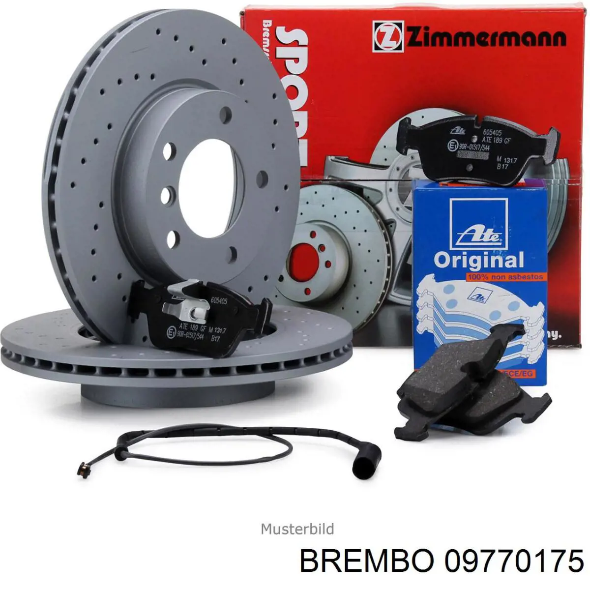 Передние тормозные диски 09770175 Brembo