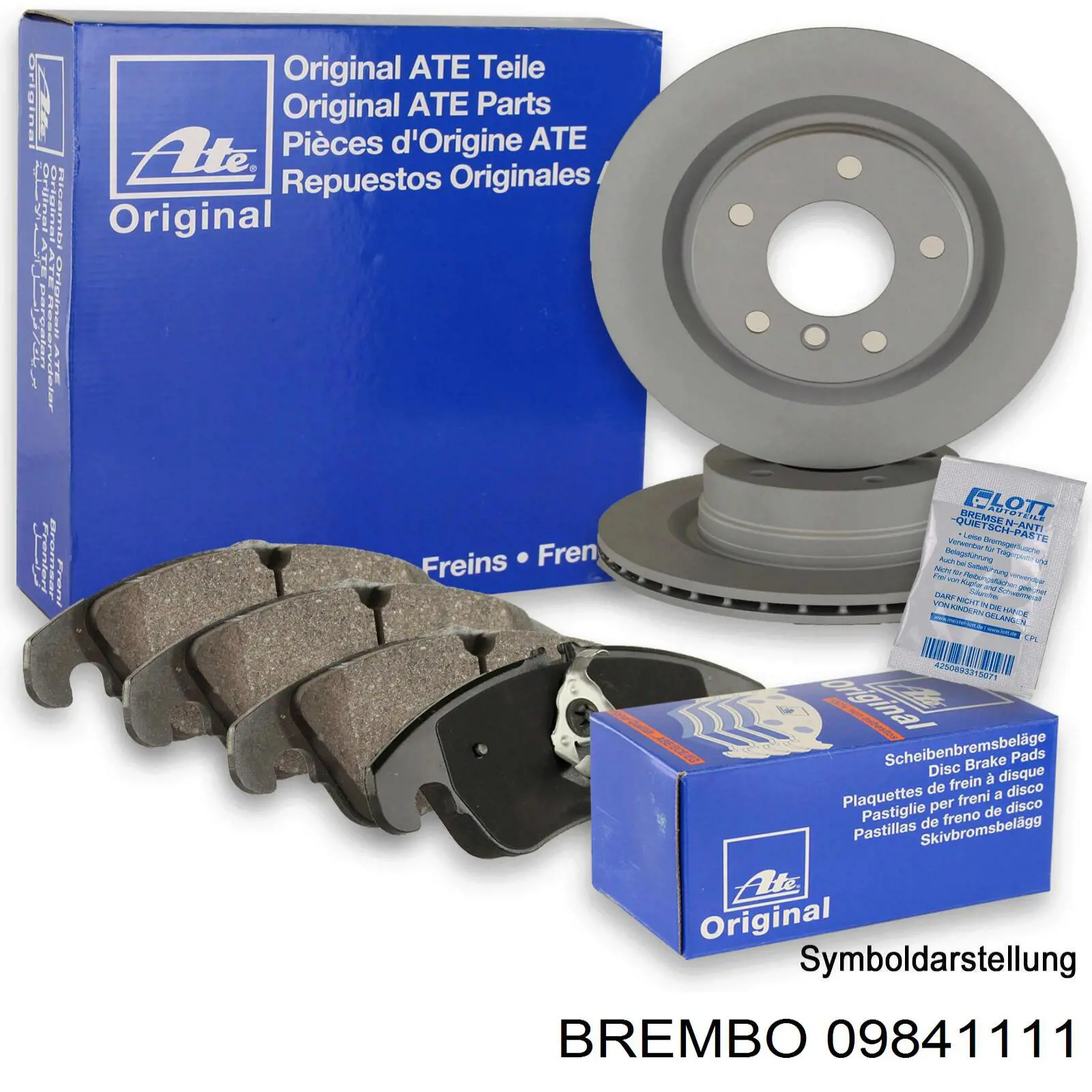 Передние тормозные диски 09841111 Brembo