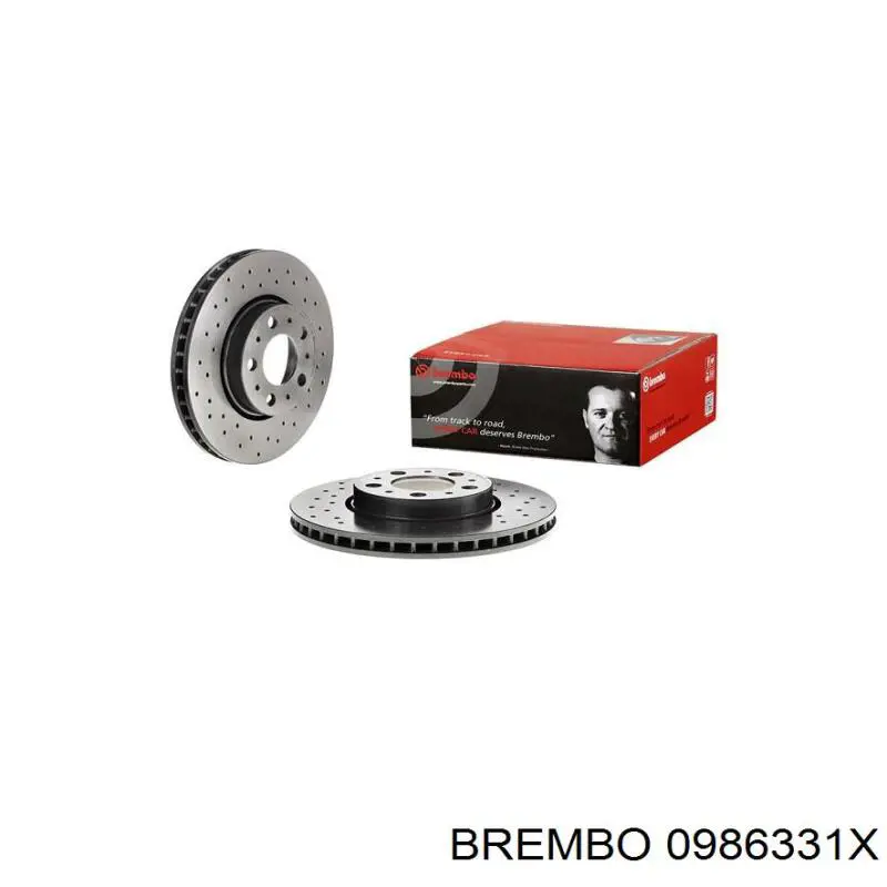 0986331X Brembo диск тормозной передний