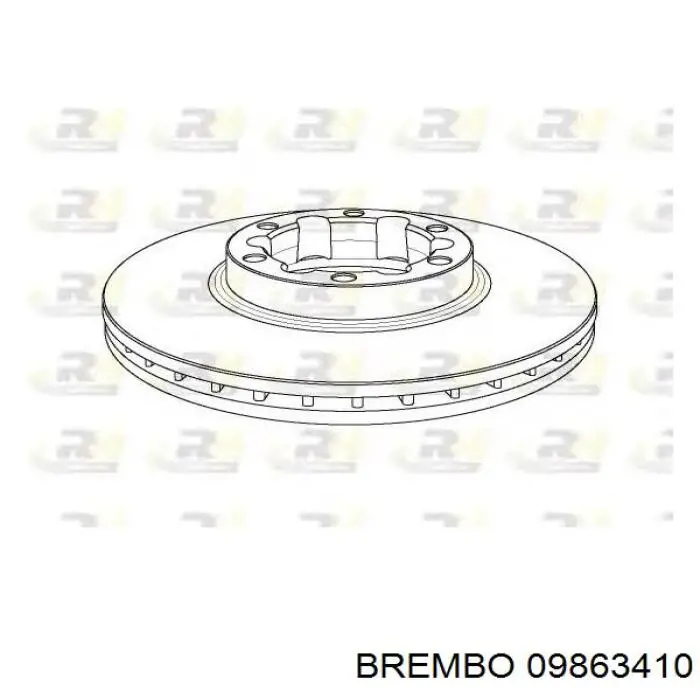 09863410 Brembo Диск тормозной передний