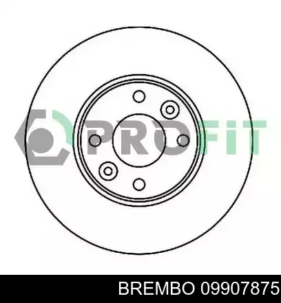 Передние тормозные диски 09907875 Brembo