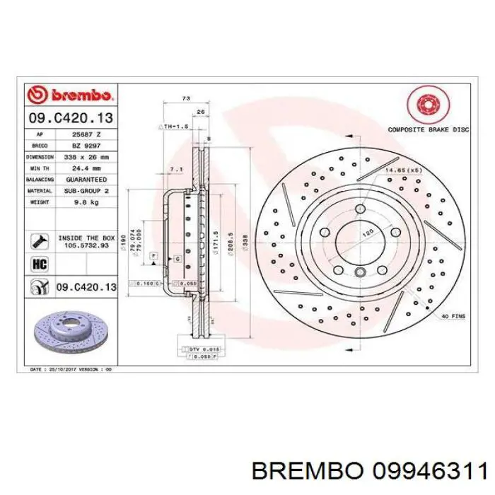 Купить A2204211512 Mercedes Ротор тормозной