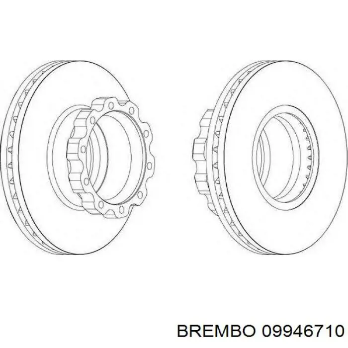Тормозные диски 09946710 Brembo
