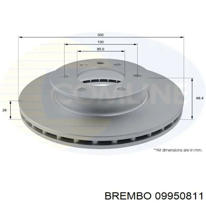 Купить 09950811 Brembo Ротор тормозной