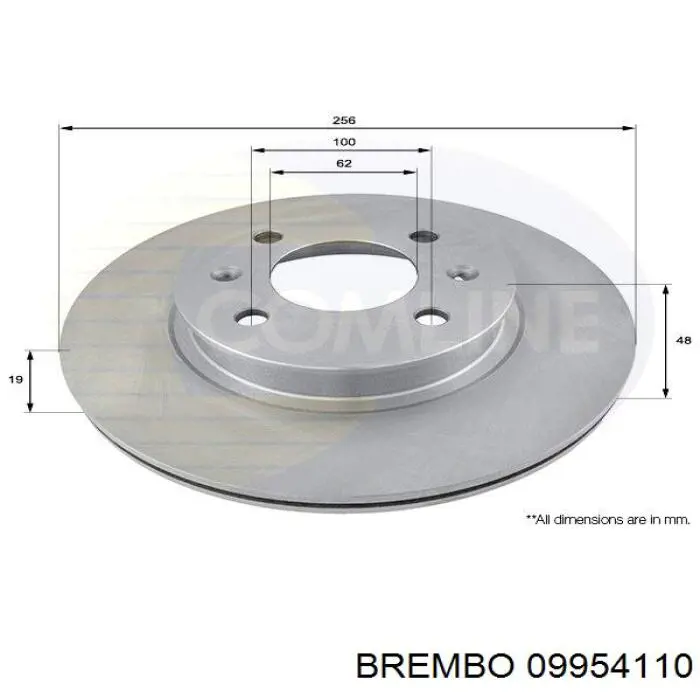 09954110 Brembo Диск тормозной передний
