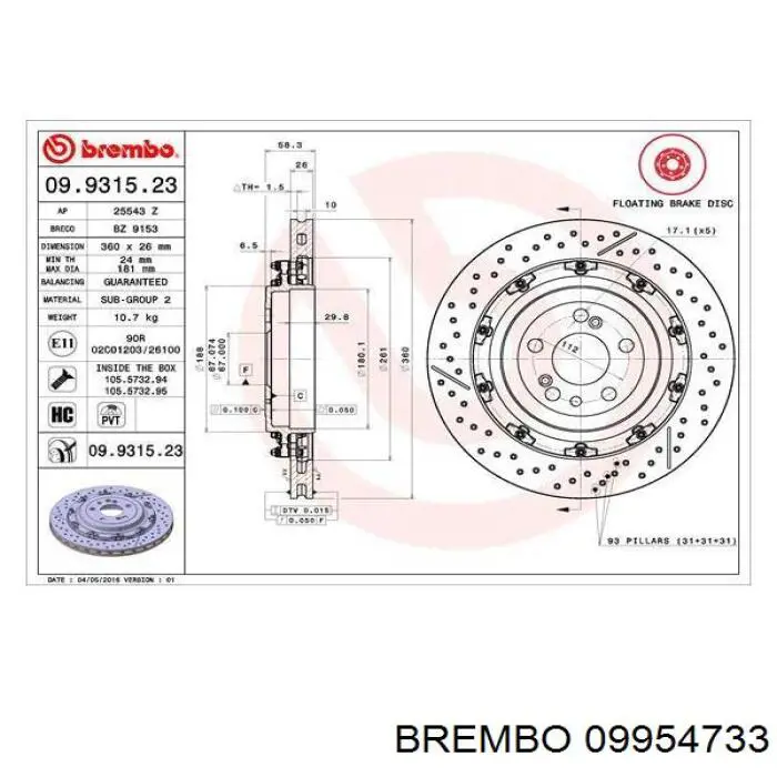 09954733 Brembo
