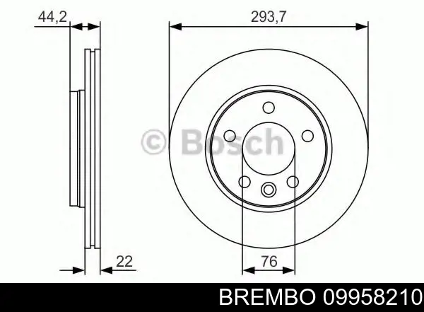 Тормозные диски 09958210 Brembo