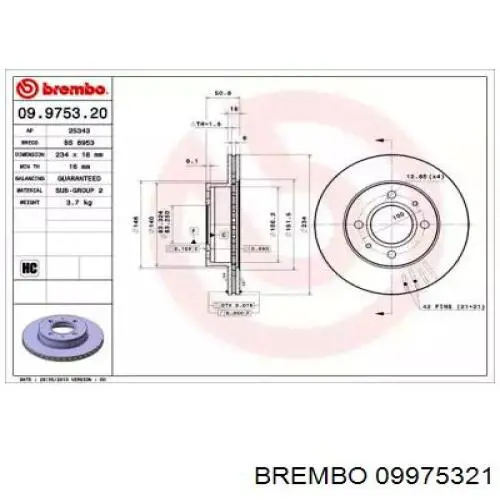 5171202501 Hyundai/Kia disco do freio dianteiro