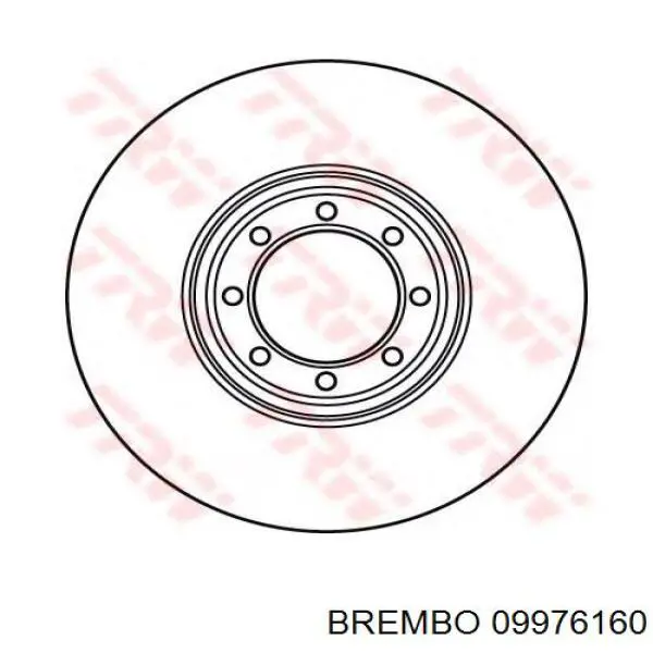 Купить 09976160 Brembo Диск тормозной задний