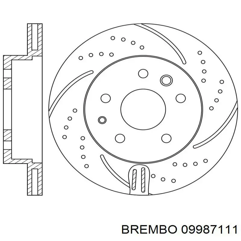 Задний тормозной диск Brembo 09987111 цена, от 97.92 USD