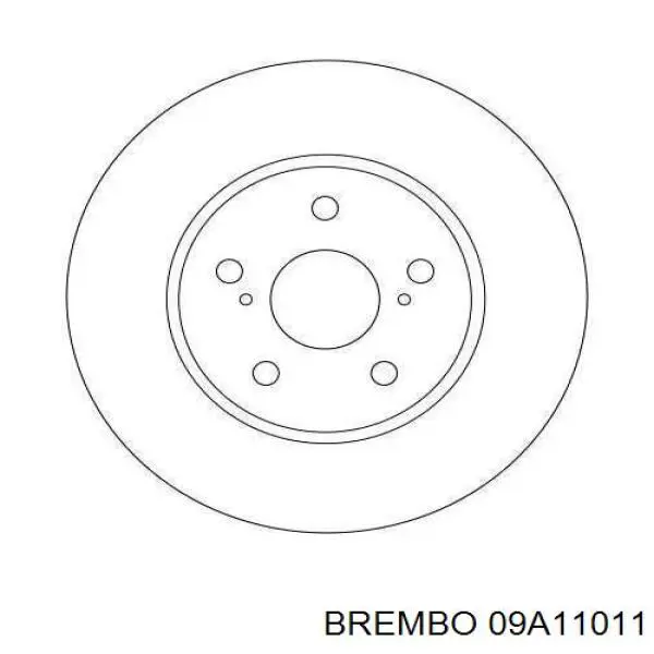 09A11011 Brembo Диск тормозной передний