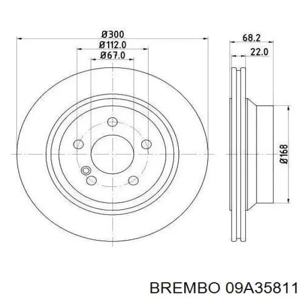 09.A358.11 Brembo диск тормозной задний
