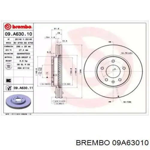 09A63010 Brembo